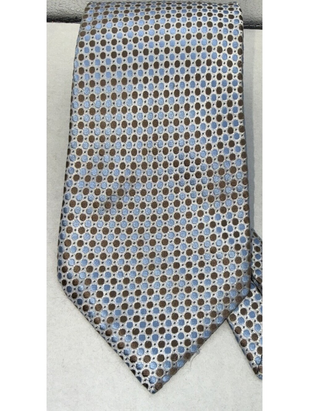 Fabio Ferretti Men’s 100% Silk Seven Fold  Necktie  Geometric Hand Made 62" Exc